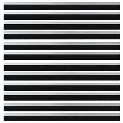 Selbstklebende Türbürstendichtungen 12 pcs Silber 100 cm