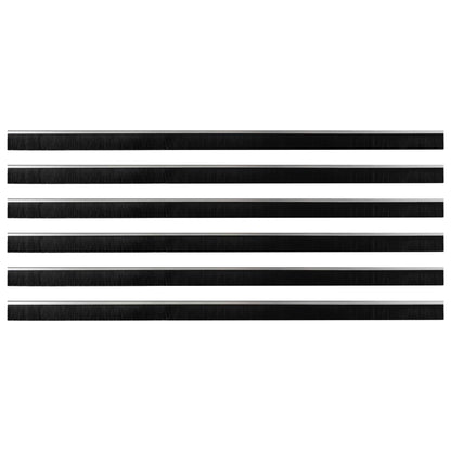 Selbstklebende Türbürstendichtungen 6 pcs Silber 100 cm