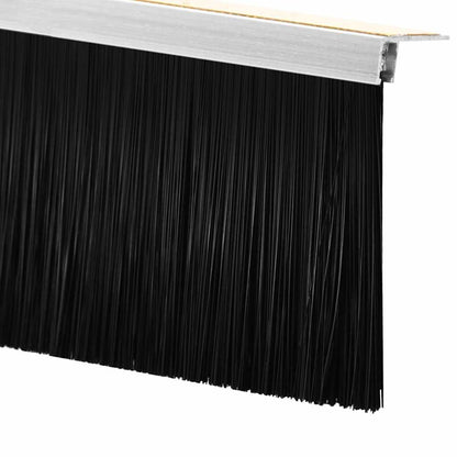 Selbstklebende Türbürstendichtungen 12 pcs Silber 100 cm