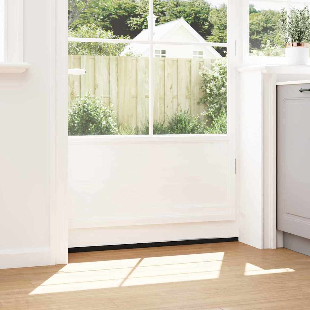 Selbstklebende Türbürstendichtungen 12 pcs Silber 100 cm