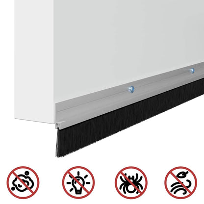 Aufsteck Türbürstendichtungen 6 pcs Silber 100 cm