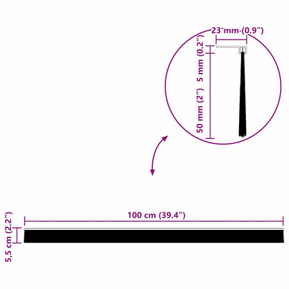 Selbstklebende Türbürstendichtungen 2 pcs Weiß 100 cm