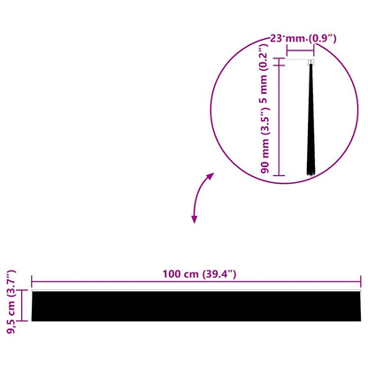 Selbstklebende Türbürstendichtungen 6 pcs Weiß 100 cm