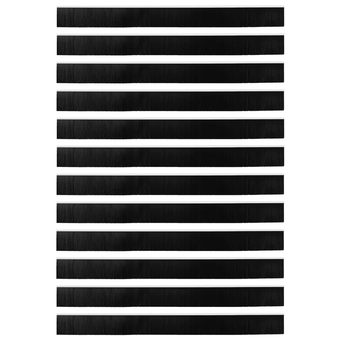 Selbstklebende Türbürstendichtungen 12 pcs Weiß 100 cm