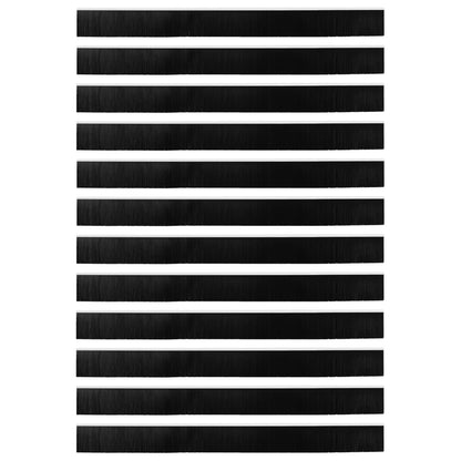 Selbstklebende Türbürstendichtungen 12 pcs Weiß 100 cm