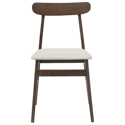 Esszimmerstuhl 2 pcs Dunkelbraun, Hell Massives Gummiholz