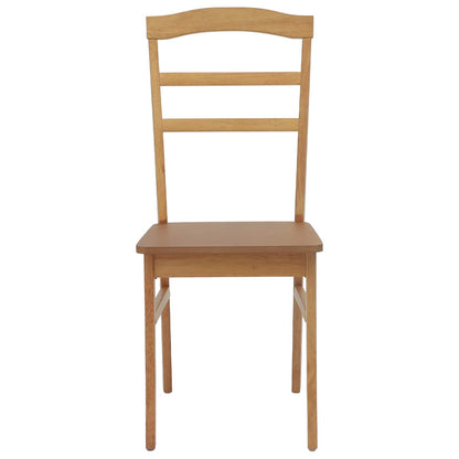 Esszimmerstuhl 2 pcs Natur Massives Gummiholz