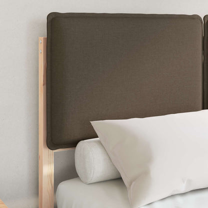 Bettgestell mit gepolstertem Kopfteil Taupe 120 x 190 cm