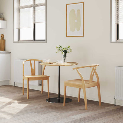 Esszimmerstuhl 2 pcs Natur Massives Gummiholz