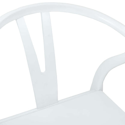 Esszimmerstuhl 2 pcs Weiß und Weiß Massives Gummiholz