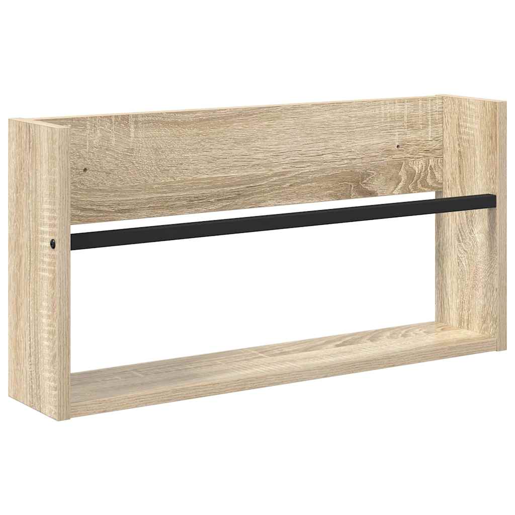 Magazinregal 2 pcs Sonoma-Eiche 60 x 12 x 30 cm Holzwerkstoff