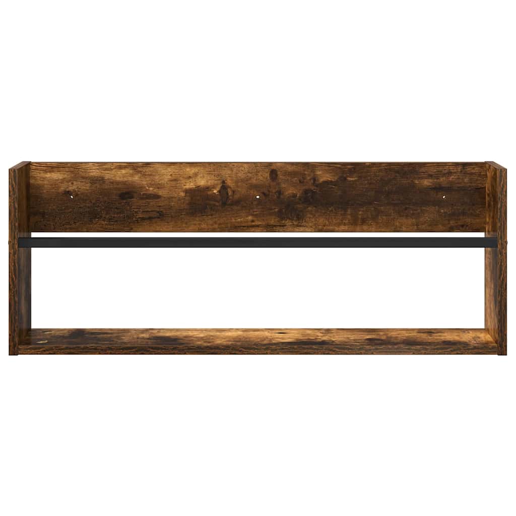 Magazinregal Geräucherte Eiche 80 x 12 x 30 cm Holzwerkstoff
