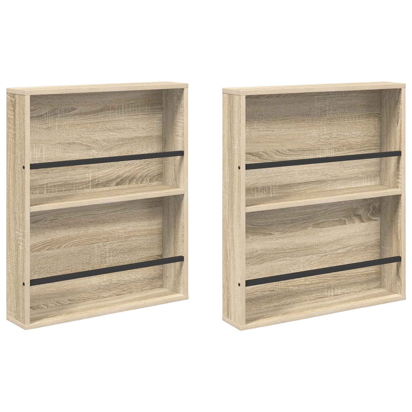 Magazinregal 2 pcs Sonoma-Eiche 60 x 12 x 70 cm Holzwerkstoff