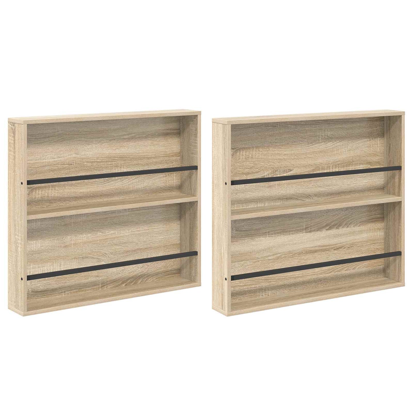 Magazinregal 2 pcs Sonoma-Eiche 80 x 12 x 70 cm Holzwerkstoff