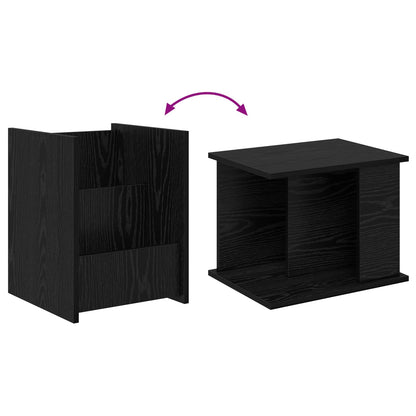 Magazinregal Schwarz Eichen-Optik 35 x 35 x 45 cm Holzwerkstoff