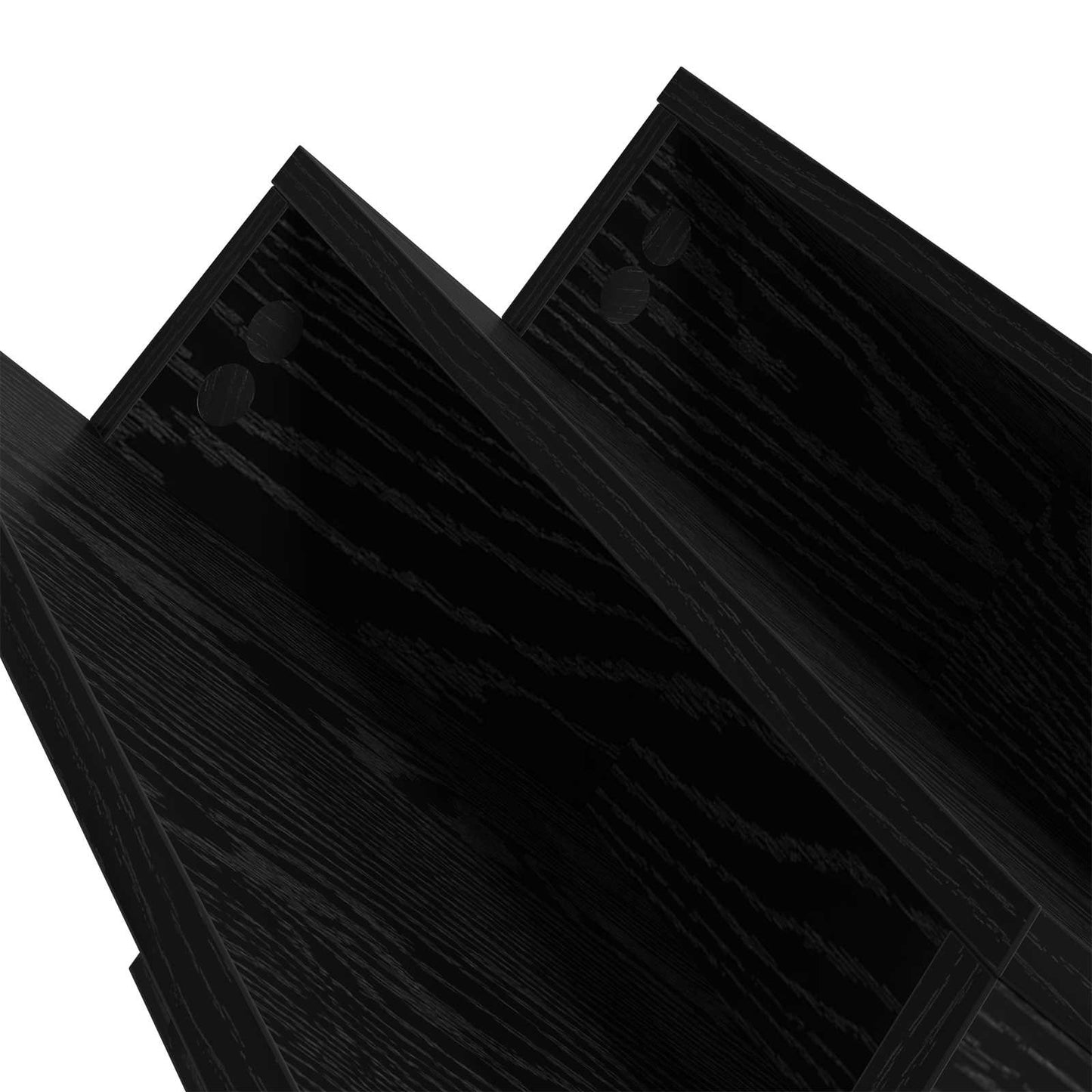 Magazinregal mit Regal Schwarz Eichen-Optik 65 x 53 x 28,5 cm