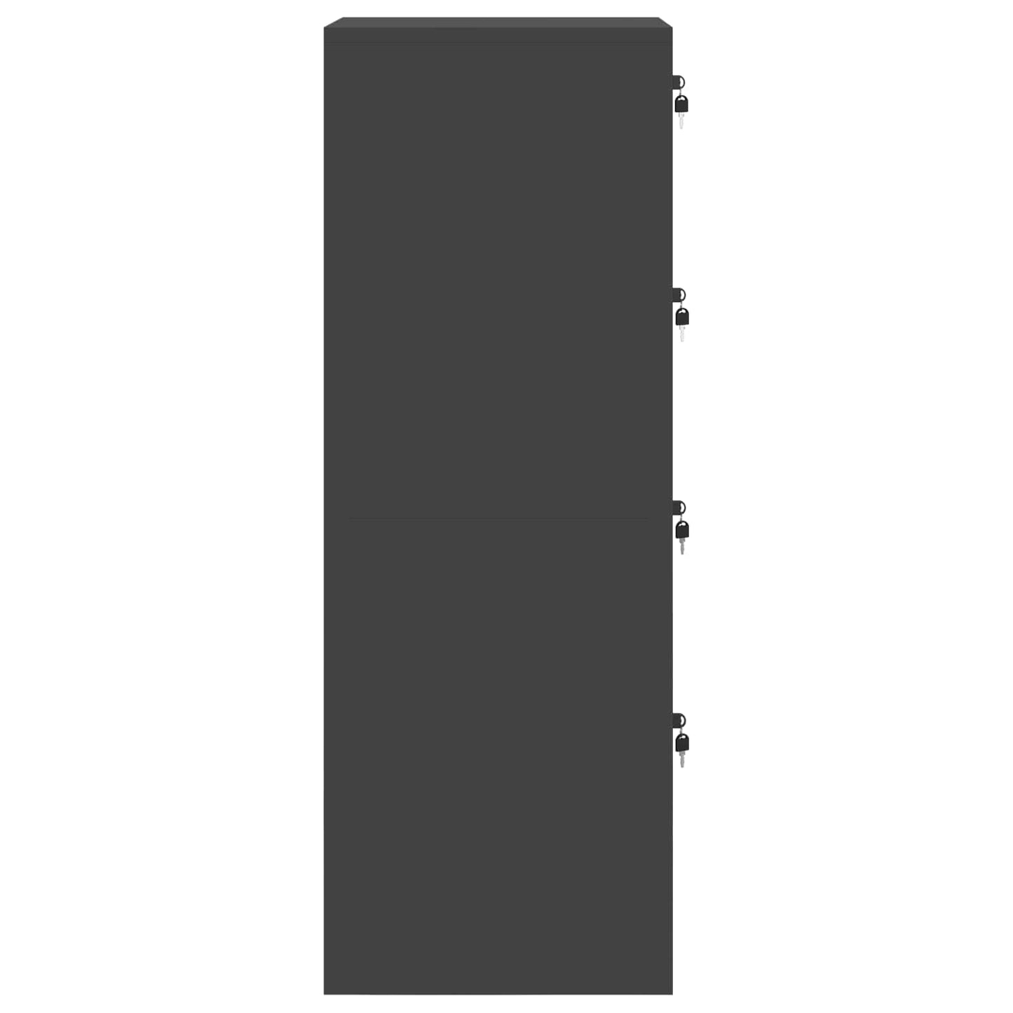 Aktenschrank mit Schubladen 2 pcs Schwarz 44 x 50 x 106,5 cm