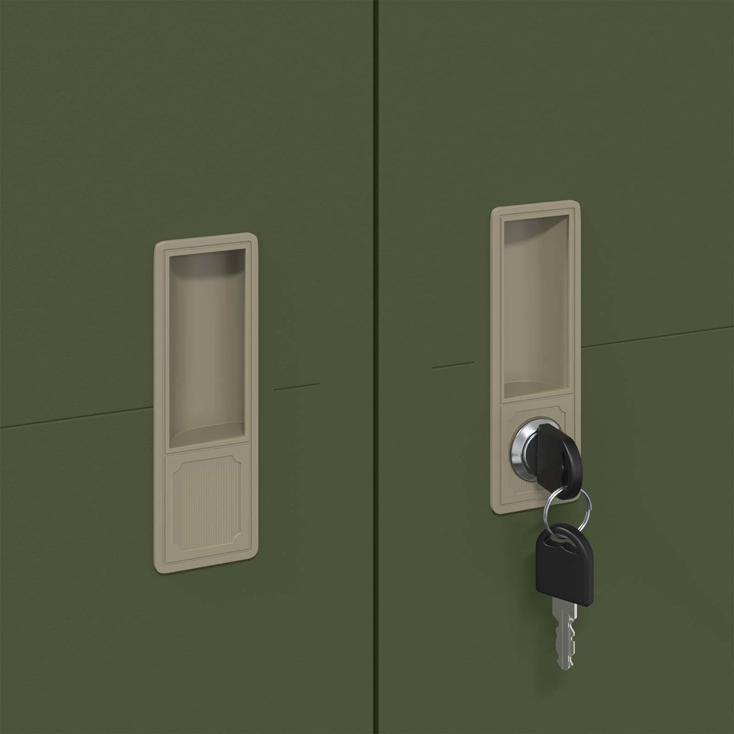 Aufbewahrungsschrank Olive Grün 90 x 40 x 140 cm Stahl