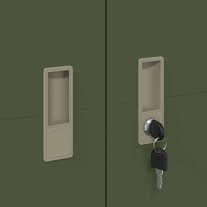 Aufbewahrungsschrank Olive Grün 90 x 40 x 140 cm Stahl