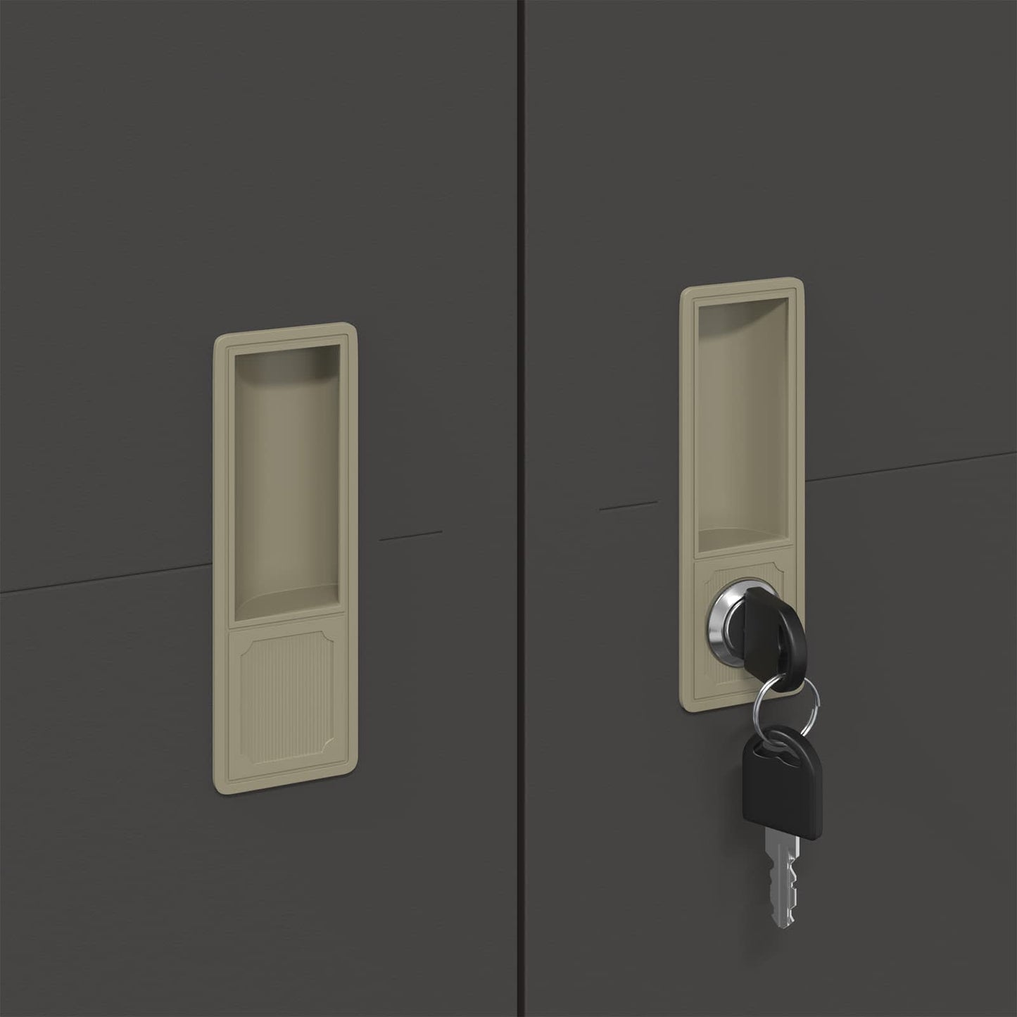 Aufbewahrungsschrank Schwarz 80 x 40 x 140 cm Stahl