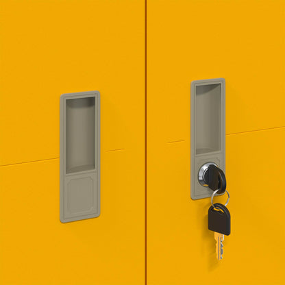 Aufbewahrungsschrank Senfgelb 80 x 40 x 140 cm Stahl