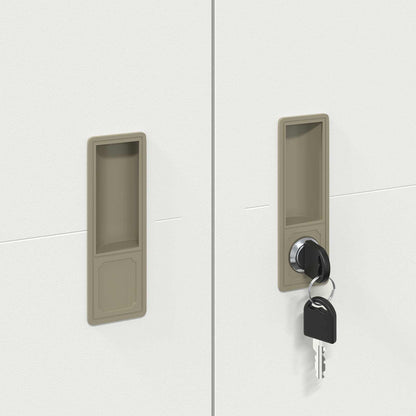 Aufbewahrungsschrank Weiß 80 x 40 x 140 cm Stahl