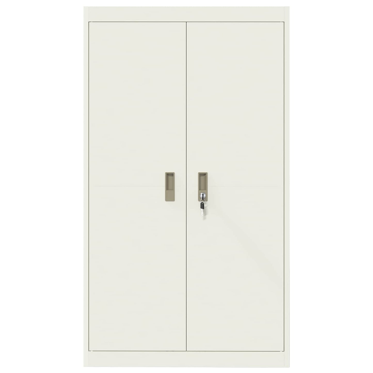 Aufbewahrungsschrank Weiß 80 x 40 x 140 cm Stahl