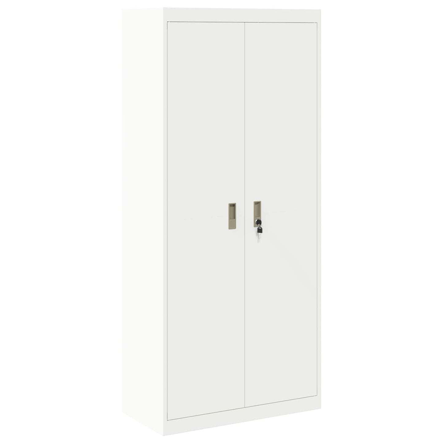 Aufbewahrungsschrank Weiß 80 x 40 x 180 cm Stahl