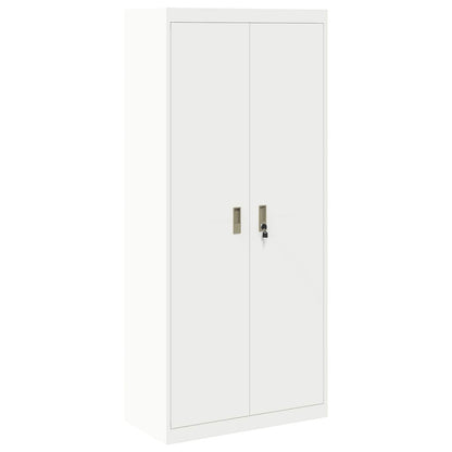 Aufbewahrungsschrank Weiß 80 x 40 x 180 cm Stahl