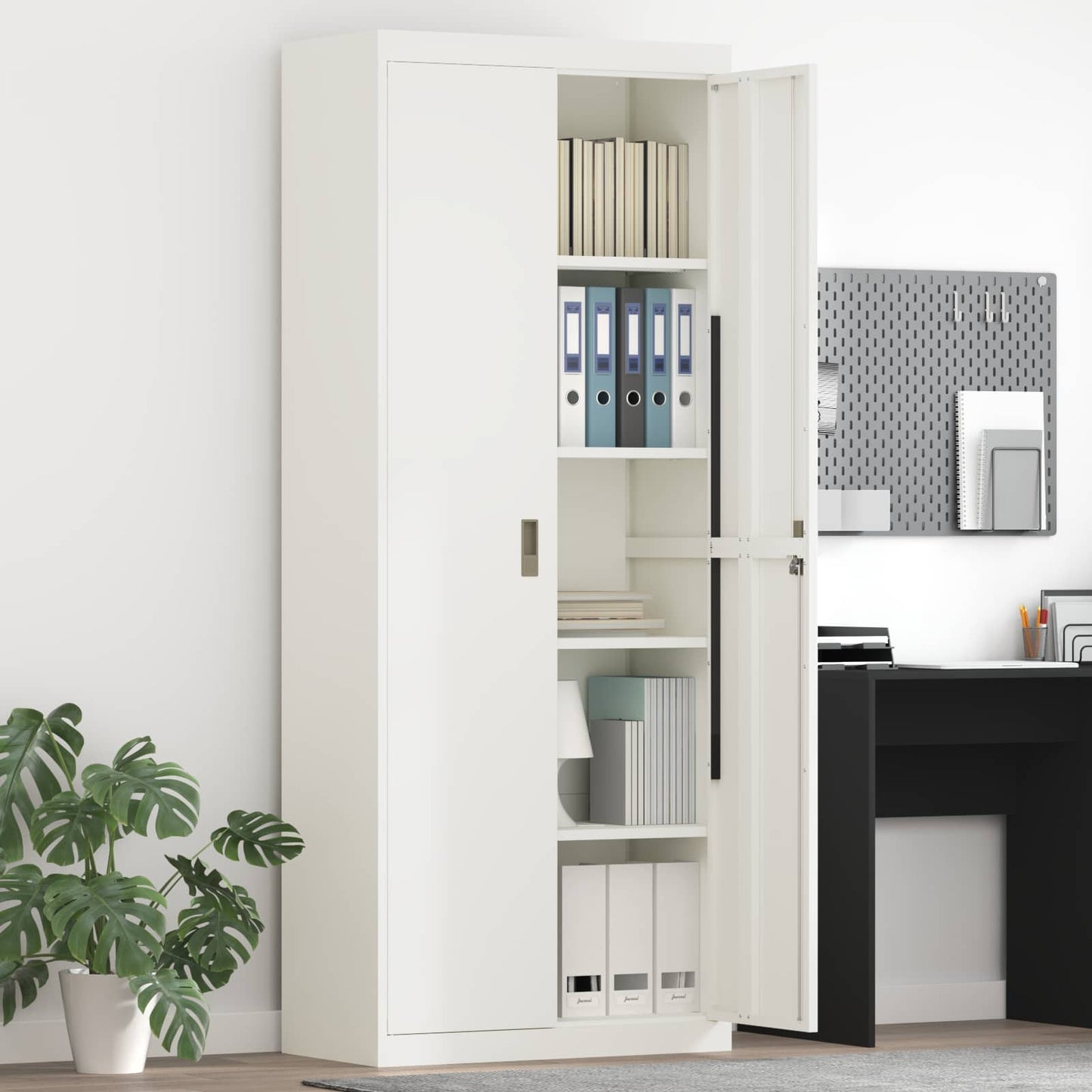 Aufbewahrungsschrank Weiß 80 x 40 x 200 cm Stahl