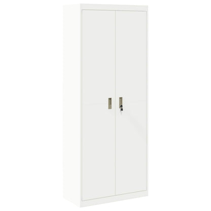 Aufbewahrungsschrank Weiß 80 x 40 x 200 cm Stahl