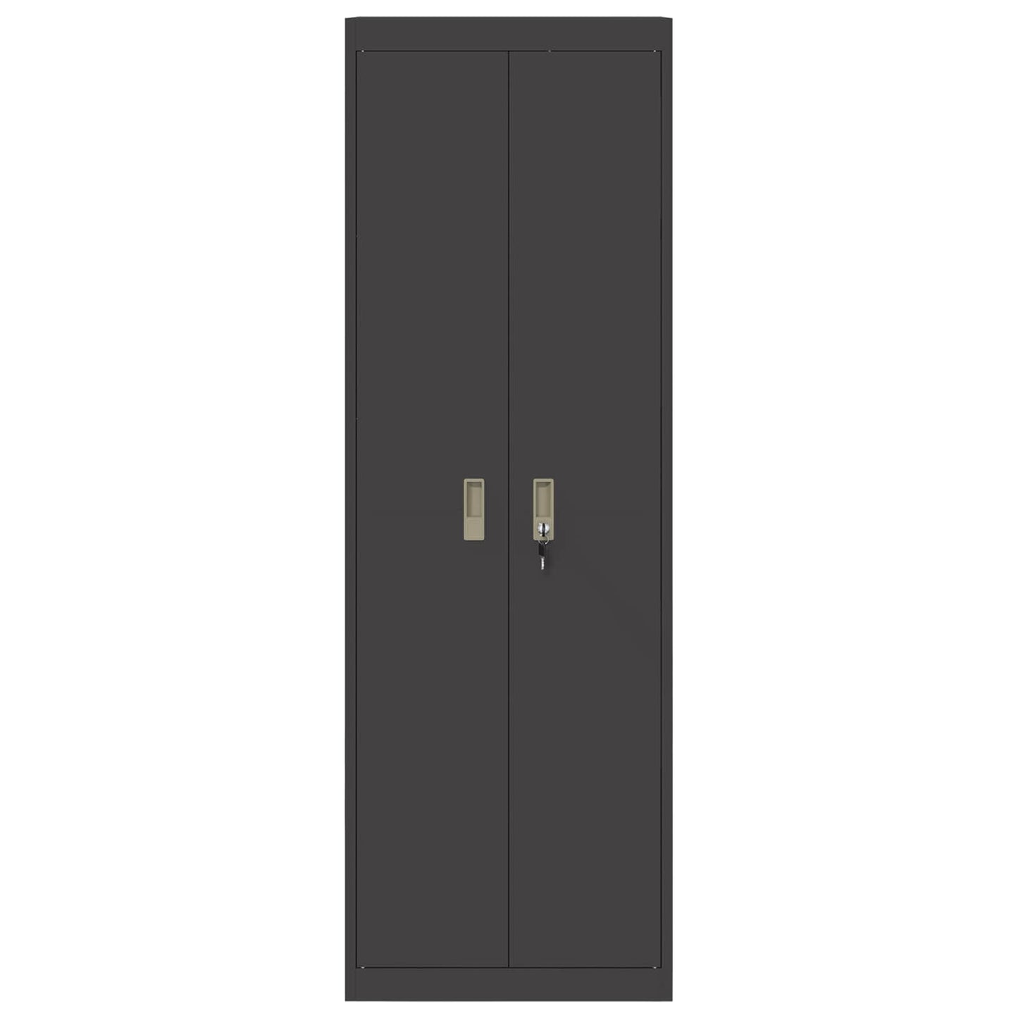 Aufbewahrungsschrank Schwarz 60 x 40 x 180 cm Stahl