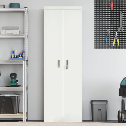 Aufbewahrungsschrank Weiß 60 x 40 x 180 cm Stahl