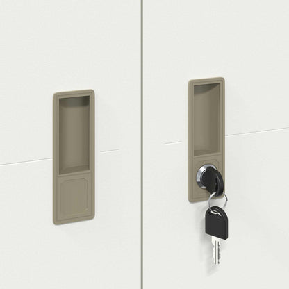 Aufbewahrungsschrank Weiß 60 x 40 x 200 cm Stahl