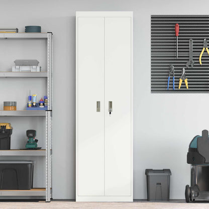 Aufbewahrungsschrank Weiß 60 x 40 x 200 cm Stahl