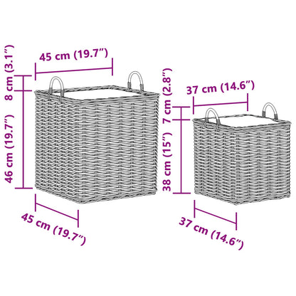 Pflanzer Korb mit Speicher 2 pcs Grau Lacak Rattan