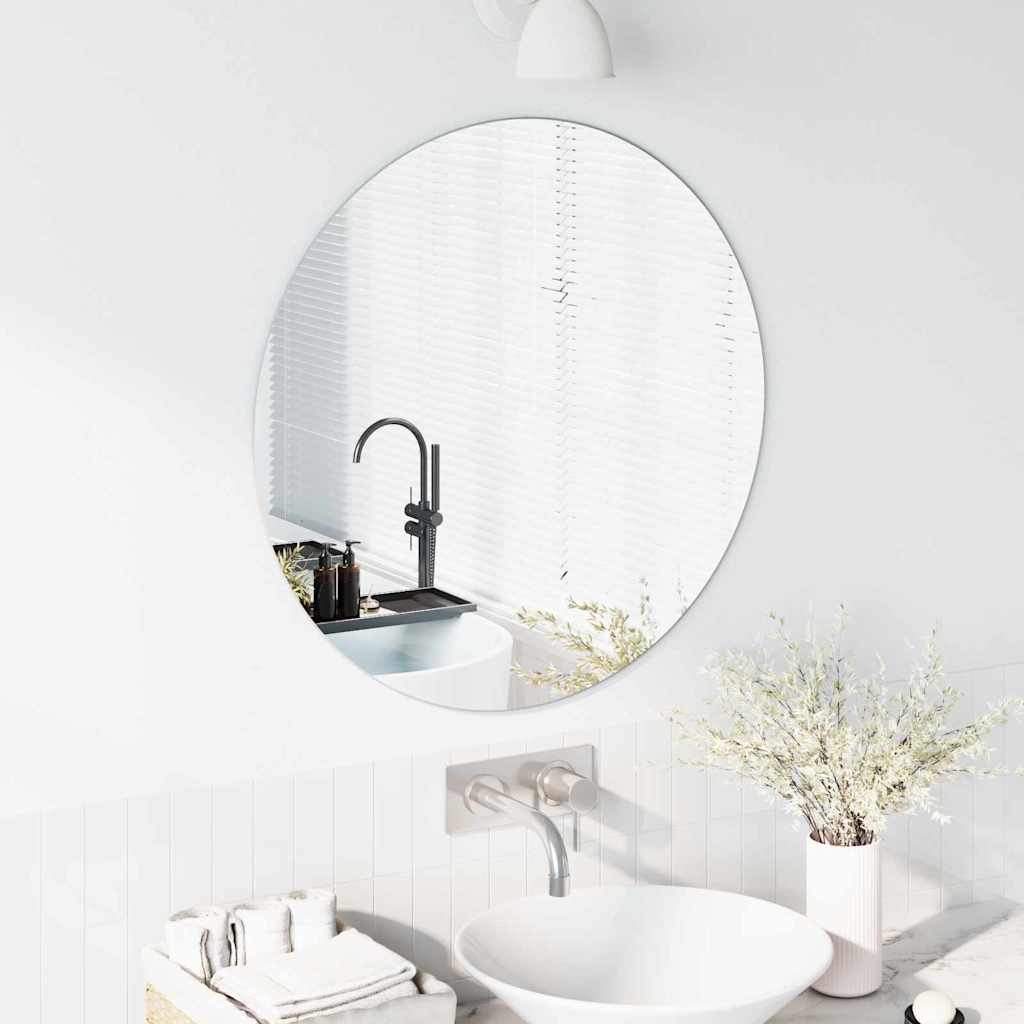 Wandspiegel Rund Ø 70 cm Gehärtetes Glas