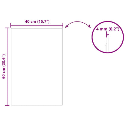 Wandspiegel Rechtwinklig 40 x 60 cm Gehärtetes Glas