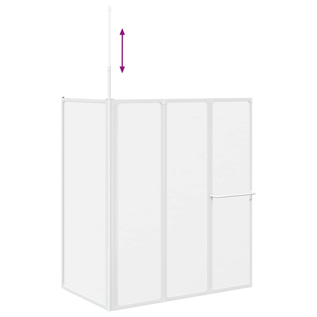 Badewannenbildschirm Matt 120 x 70 x 137 cm Aluminium