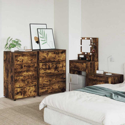 Stauraumschränke 2 pcs Geräucherte Eiche 60 x 48 x 105 cm