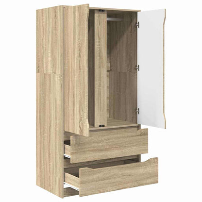Badezimmerschrank Sonoma-Eiche 79,5 x 49 x 156 cm Holzwerkstoff