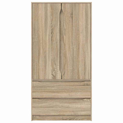 Badezimmerschrank Sonoma-Eiche 79,5 x 49 x 156 cm Holzwerkstoff
