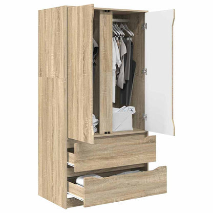 Badezimmerschrank Sonoma-Eiche 79,5 x 49 x 156 cm Holzwerkstoff
