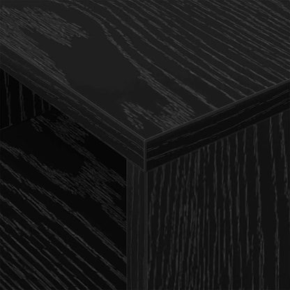 Beistelltisch Schwarz Eichen-Optik 30,5 x 30 x 45 cm