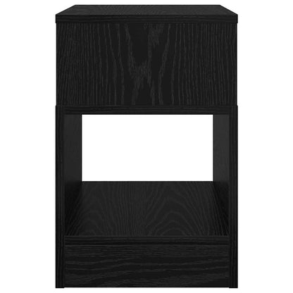 Beistelltisch Schwarz Eichen-Optik 30,5 x 30 x 45 cm