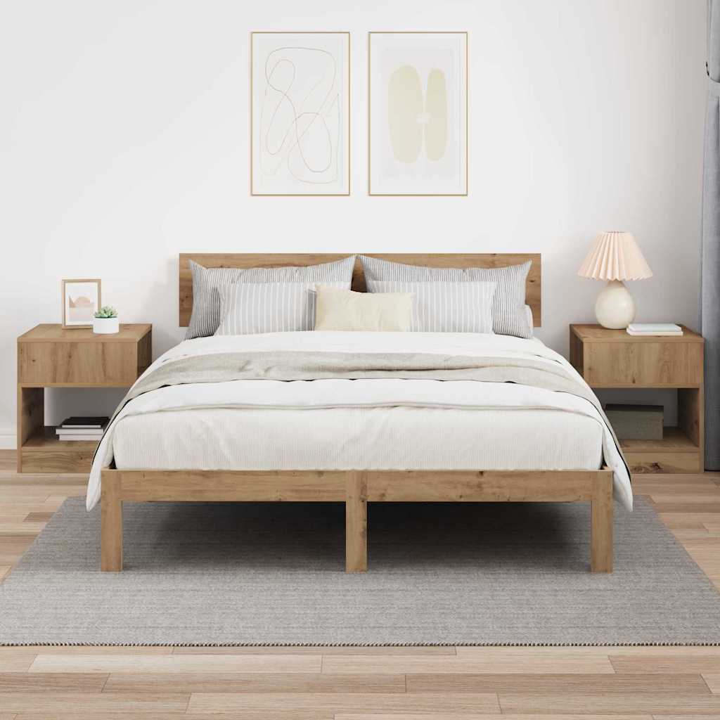 Beistelltisch 2 pcs Artisan-Eiche 40,5 x 40 x 45 cm