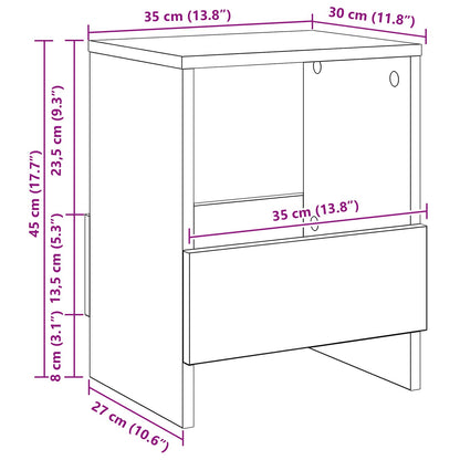 Magazinregal Schwarz Eichen-Optik 35 x 30 x 45 cm