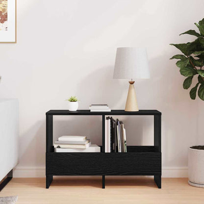 Magazinregal Schwarz Eichen-Optik 68,5 x 30 x 45 cm