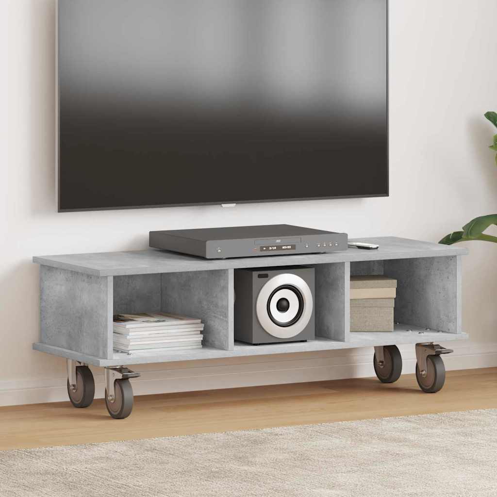 TV-Ständer Beton Grau 100 x 35 x 35 cm Holzwerkstoff