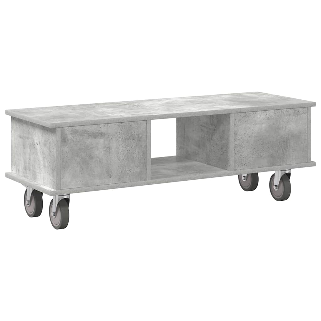TV-Ständer Beton Grau 100 x 35 x 35 cm Holzwerkstoff